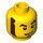 LEGO Race Car Guy Minifigure Head (Recessed Solid Stud) (3626 / 38205)