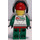 LEGO Race Auto mechanic in Octan suit met Rood Pet, ear defenders minifiguur