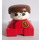LEGO Race Driver with Number 1 Duplo Figure and Brown Hair