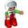 LEGO Racer with Top with Zipper and Octan Logo and White Helmet with Visor Duplo Figure