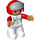 LEGO Racing Driver with Open Helmet, Octan Logo on Overalls Duplo Figure