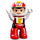 LEGO Racing Driver with Red and Yellow Overalls, Helmet, No. 12 Duplo Figure