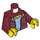LEGO Rafter in Dark Rood Jacket Minifig Torso (973 / 76382)