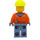 LEGO Jernbane Worker med Gul Construction Hat Minifigur