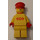 LEGO Railway Employee Lego Loco 1, Червоний пластик мис Мініфігурка