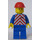 LEGO Railway Worker con Rojo y Blanco Chevron Chaleco, Azul Piernas y Rojo Casco Minifigura