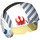 LEGO Rebel Pilot Helmet with Blue Diagonal Stripes (49095)