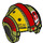 LEGO Rebel Piloot Helm met Nix Jerd Geel en Rood Patroon (30370 / 36014)