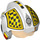 LEGO Rebel Pilot Helmet with Transparent Orange Visor with Black and Yellow Checks (39598)