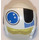 LEGO Rebel Pilot Helmet with Transparent Yellow Visor with Blue Markings (24921 / 35979)