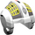 LEGO Rebel Pilot Helmet with Yellow Grid on Gray (30370 / 83785)