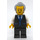 LEGO Receptionist met Zwart Waistcoat en Blauw Tie minifiguur