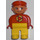LEGO Recycling Worker Duplo Figure with Downwards Nose