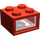 LEGO Red 4.5V Light Brick with Clear Lens 2 Plug Holes