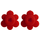 LEGO rot 4 Blume Heads auf Sprue (3742 / 56750)