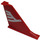 LEGO Red Aircraft Tail 2 x 12 x 8 with Rudder with White Bird (Both Sides) (12247 / 55174)