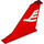 LEGO Red Aircraft Tail 2 x 12 x 8 with Rudder with White Bird (Both Sides) (12247 / 55174)