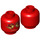 LEGO rot Airjitzu Kai Minifigure Kopf (Einbau-Vollbolzen) (3626 / 21174)