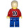 LEGO Red and Blue Team Player with Number 10 on Front Minifigure