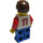 LEGO Rouge et Bleu Team Player avec Number 11 sur le dos Minifigurine