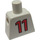 LEGO Rood en Blauw Team Player met Number 11 op achterzijde Torso zonder armen (973)