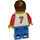LEGO Red and Blue Team Player with Number 7 Minifigure
