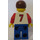 LEGO Red and Blue Team Player with Number 7 Minifigure