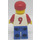 LEGO Red and Blue Team Player with Number 9 Minifigure