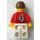 LEGO Red and White Team Player with Number 4 on Front and Back Minifigure