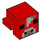 LEGO Rood Dier Hoofd met Mooshroom Hoofd met Neus Patroon 2 met neuspatroon 2 (26160 / 28288)