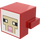 LEGO Red Animal Head with Sheep Face with White Background and Tan Outline (103728 / 106290)