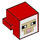 LEGO rot Tier Kopf mit Sheep Gesicht mit Weiß Background und Tan Outline (103728 / 106290)