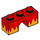 LEGO rot Bogen 1 x 3 mit Flames (4490 / 17488)