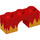 LEGO rot Bogen 1 x 3 mit Flames (4490 / 17488)