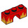 LEGO Rood Boog 1 x 3 met Flames (4490 / 44370)
