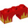 LEGO rot Bogen 1 x 3 mit Flames (4490 / 44370)