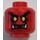 LEGO Röd Ash Attacker Minifigur Huvud (Infälld solid knopp) (3626 / 23869)