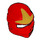 LEGO Red Balaclava with Ridged Forehead with Gold (98133)