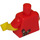 LEGO Rot Bart Simpson Torso mit Slingshot Deko (973 / 16360)