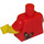 LEGO rouge Bart Simpson Torse avec Slingshot Décoration (973 / 16360)