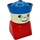 LEGO Red Base with Blue Sailor Hat Duplo Figure