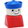 LEGO Red Base with Blue Sailor Hat Duplo Figure