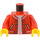 LEGO rouge Baseball Jacket Minifig Torse (973 / 76382)