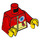 LEGO Red Beach Rescuer Minifig Torso (973 / 76382)