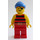 LEGO rouge Beard Runner avec rouge et Noir Rayures Shirt Figurine