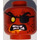 LEGO Rood Beast Master (70314) Minifiguur Hoofd (Verzonken solide nop) (3626 / 23866)