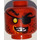 LEGO Rojo Beast Master (70314) Minifigura Cabeza (Espiga sólida hueca) (3626 / 23866)