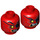 LEGO rot Beast Master (70314) Minifigure Kopf (Einbau-Vollbolzen) (3626 / 23866)