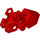 LEGO Rood Bionicle Foot Matoran met Bal Socket (platte toppen) (62386)