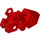 LEGO Red Bionicle Foot Matoran with Ball Socket (Flat Tops) (62386)